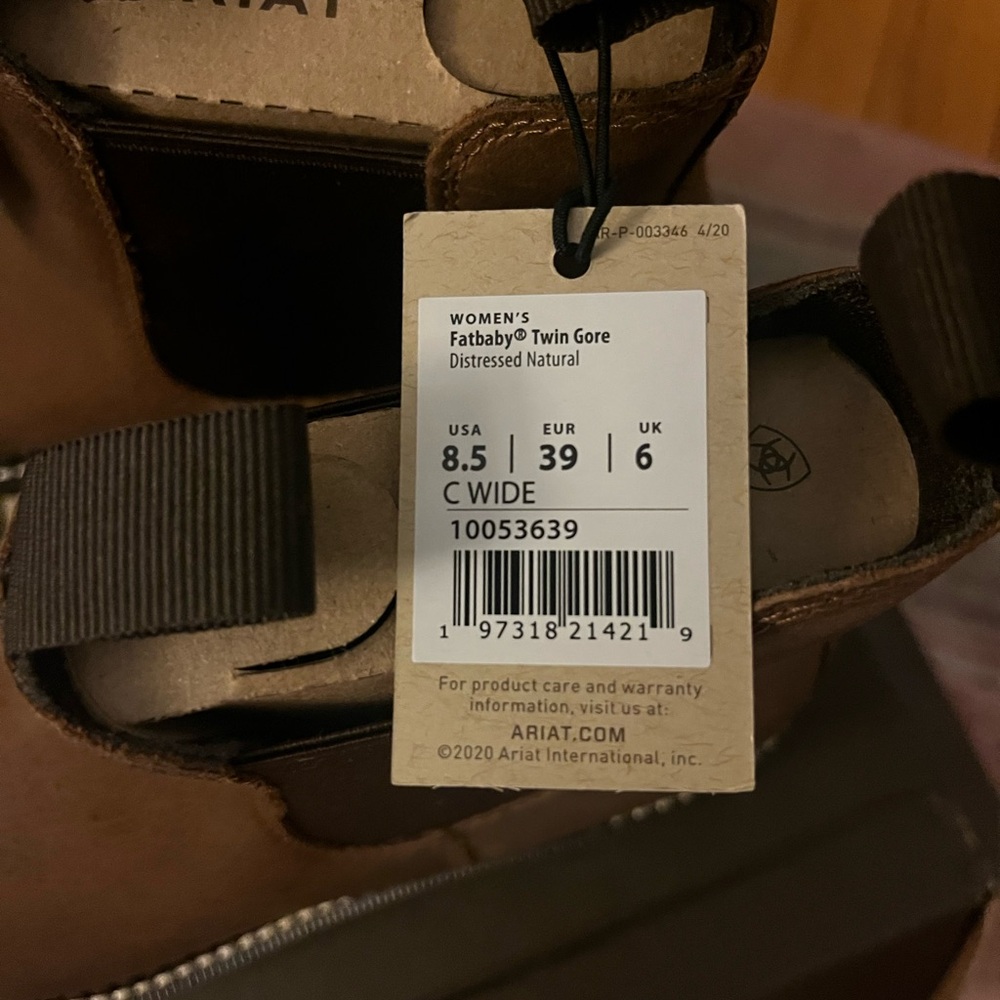 Ariat Brown Leather Chelsea Boots - Picture 4 of 9